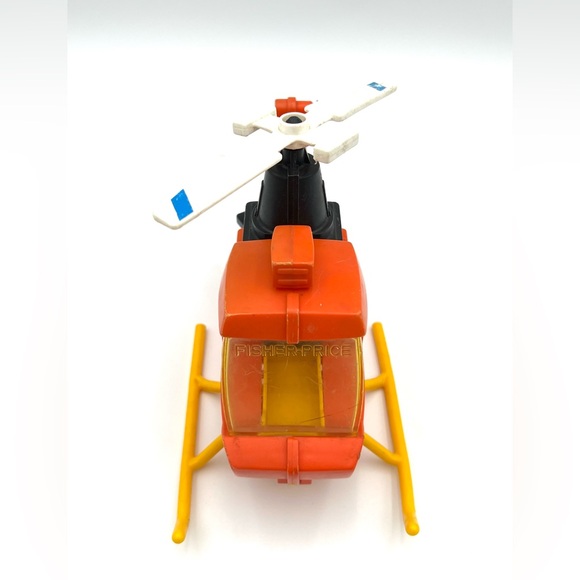 Vintage 1974 Fisher-Price Rescue Vehicle and Helicopter Set - Picture 11 of 15